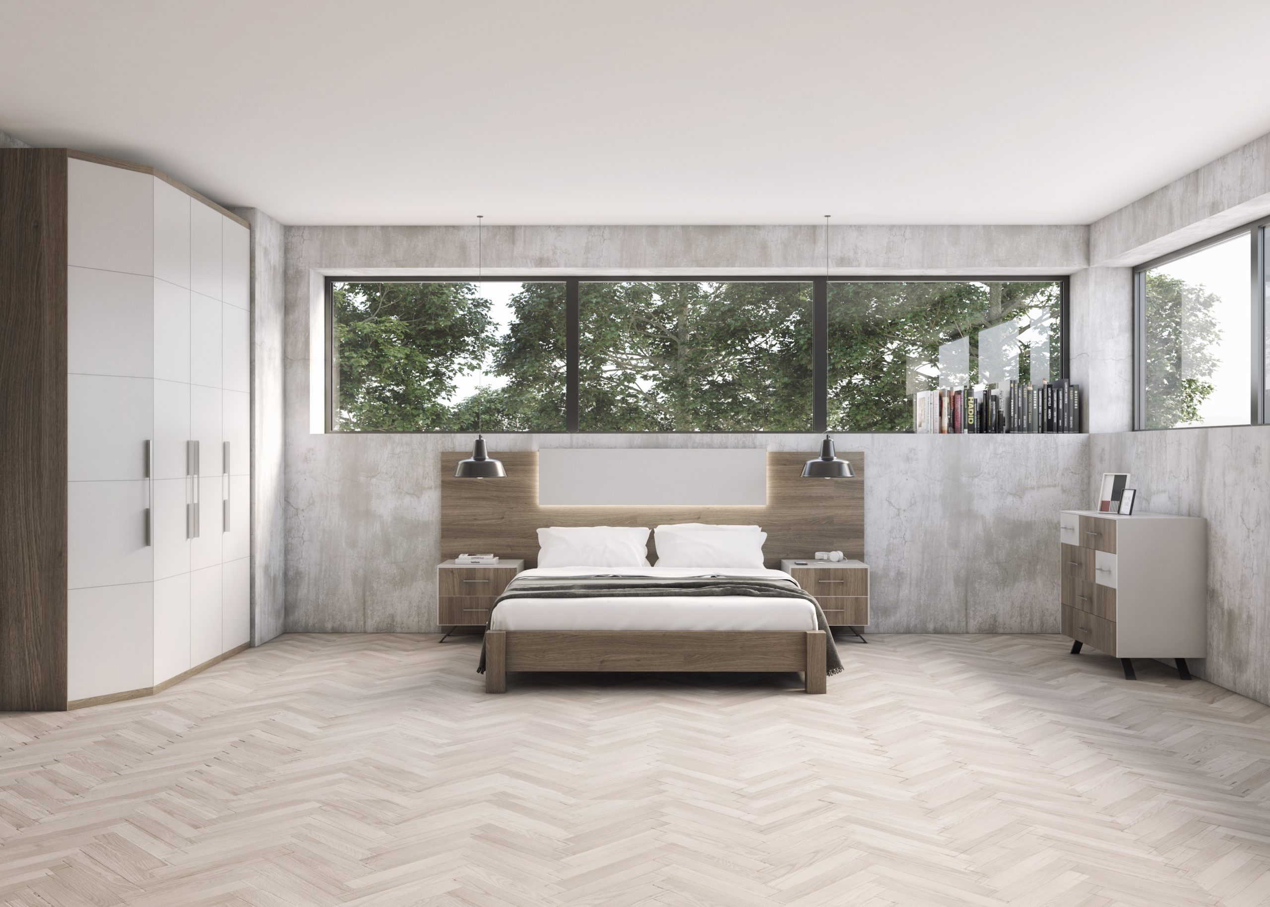 Dormitorio vanguardista y tradición